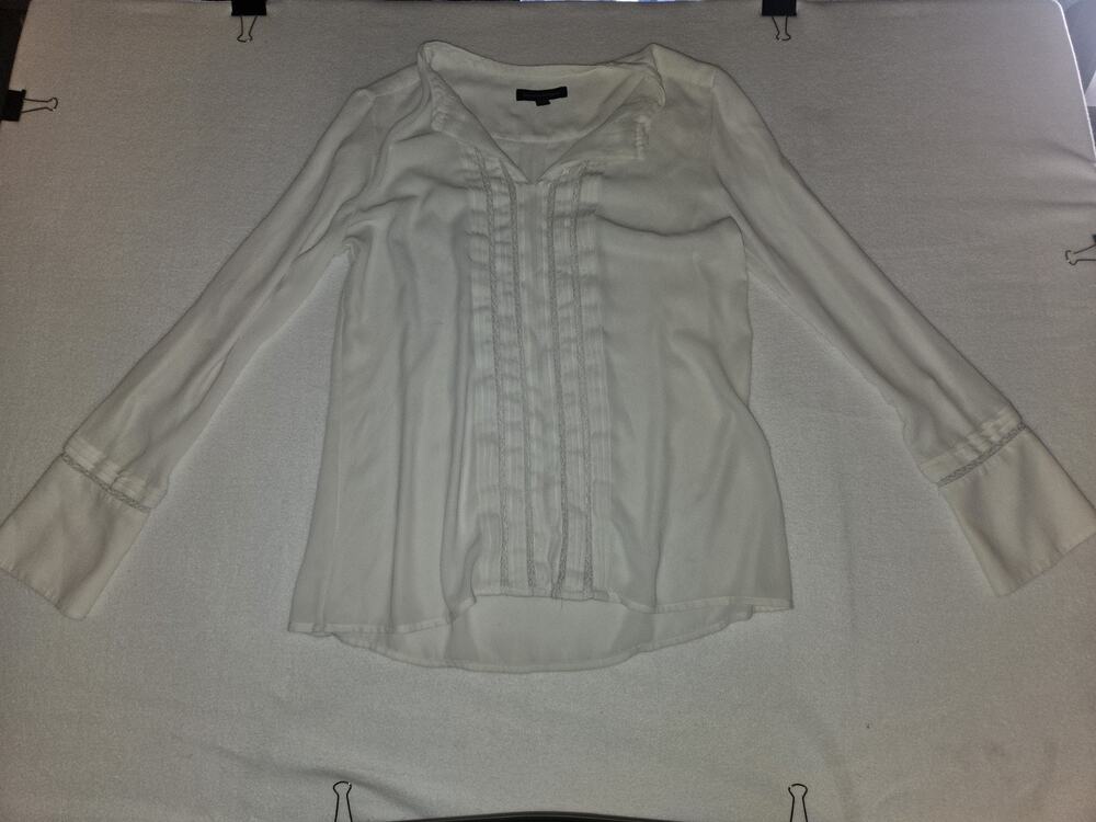 Banana Republic Long Sleeve Women's Dress Shirt Lace Detail Front And Sleeve M